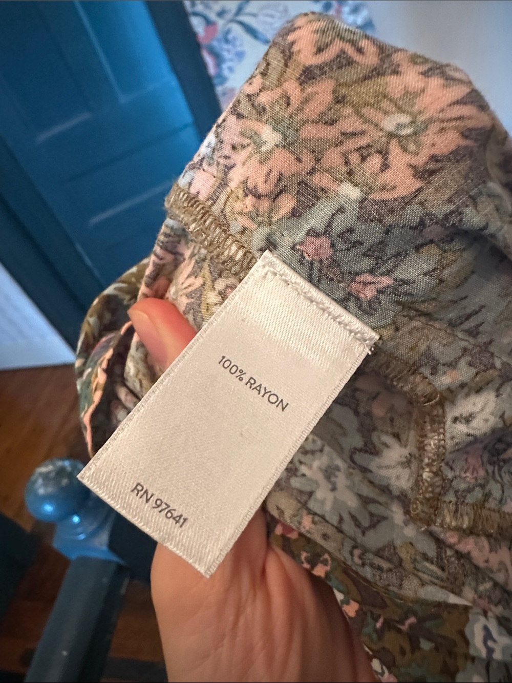 J. Jill Floral Midi Dress with Pink & White Blossoms - Picture 8 of 8